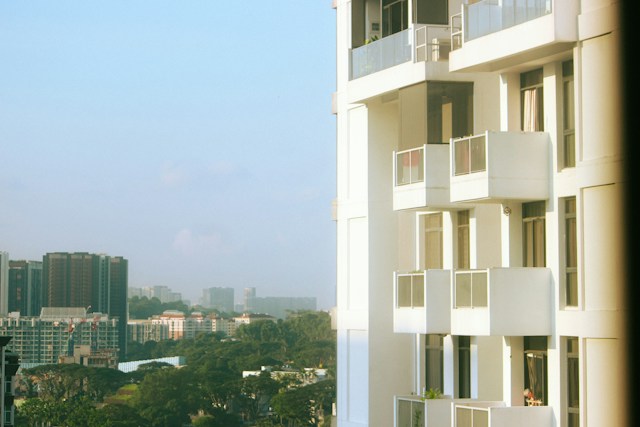 Balconies of a condominium building in Singapore